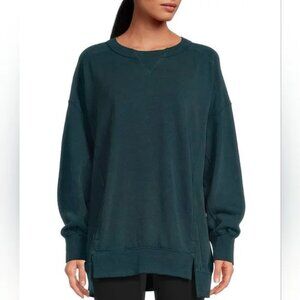 NWOT Free People Movement Intercept Pullover Emerald Garden size- MEDIUM